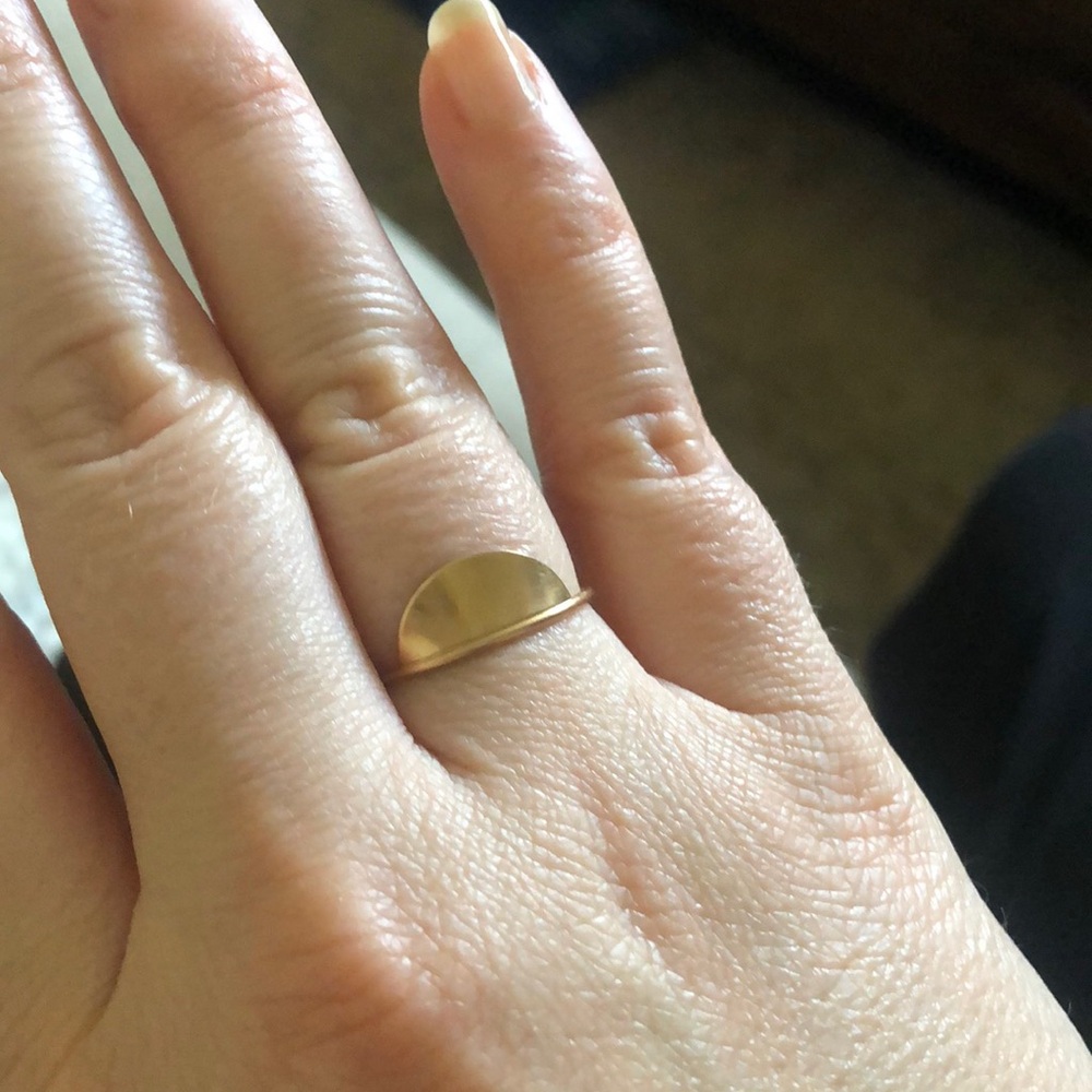 Favor Jewelry Semicircle Fragment Stack Ring - image 2